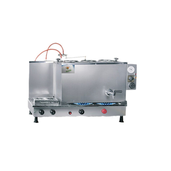3 demlikli inoks çay ocağı 3 Gözlü İnoks Çay Kazanı Elektrik + Tüplü Çay Semaveri ETS sistemli Çay Makinesi - 3