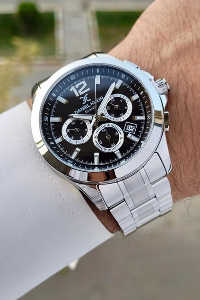 Daniel Klein DKISTE1234 Kadranı Siyah Kordonu Gümüş Renk İç Göstergeleri Aktif Erkek Kol Saati ürün görseli 1