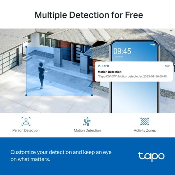 TP-LINK Tapo C510W Dış Mekan Yatay ve Dikey Wi-Fi Güvenlik Kamerası - 4