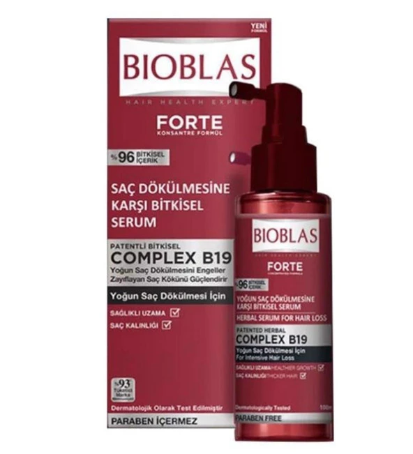 Bioblas Forte Complex B19 Saç Dökülmesine Karşı Bitkisel Serum 100 ml