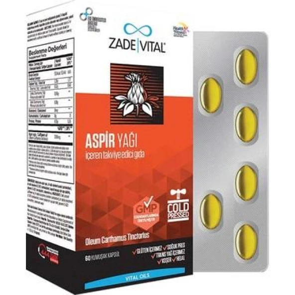 Zade Vital Aspir Yağı 60 Yumuşak Kapsül