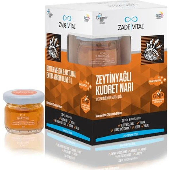 Zade Vital Zeytinyağlı Kudret Narı 20 ml x 8 Cam Kavanoz