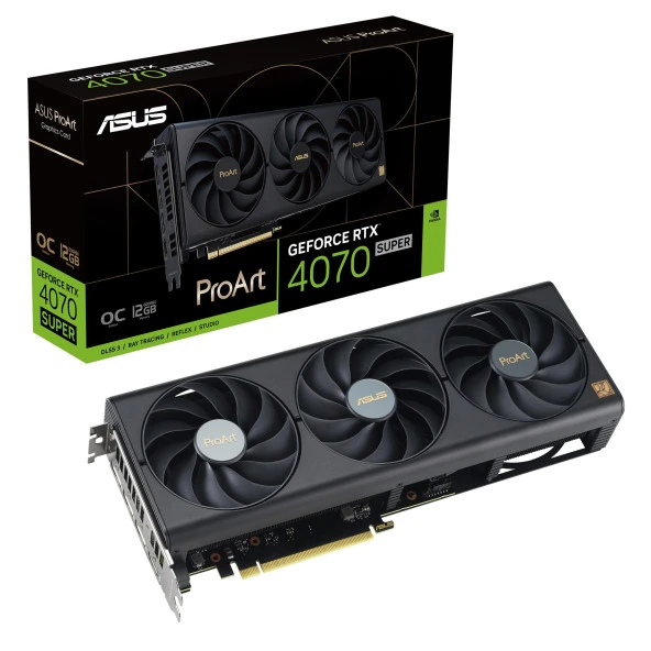 Asus GeForce RTX 4070 SUPER ProArt OC 12GB GDDR6X 192Bit HDMI/DP Ekran Kartı