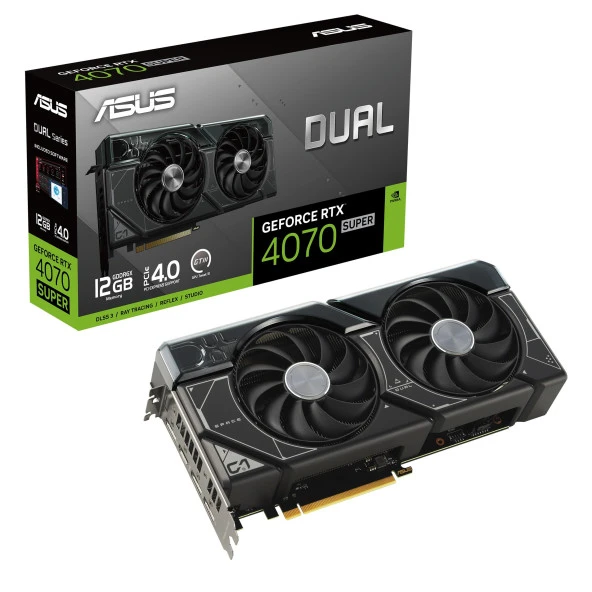 Asus GeForce RTX 4070 SUPER DUAL 12GB GDDR6X 192Bit HDMI/DP Ekran Kartı