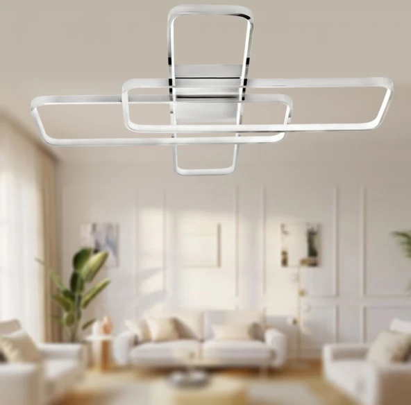 TT Aydınlatma TT040-KR  Krom Kaplama Plofonyer Led Avize - Resim 2