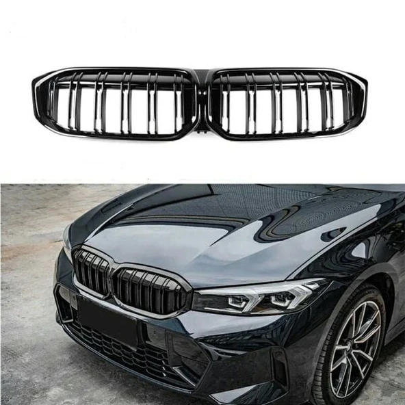 AUTOGP Bmw g20 lci ön panjur ızgara böbrek m3 model piano black çift tırnak 2023+ - 2
