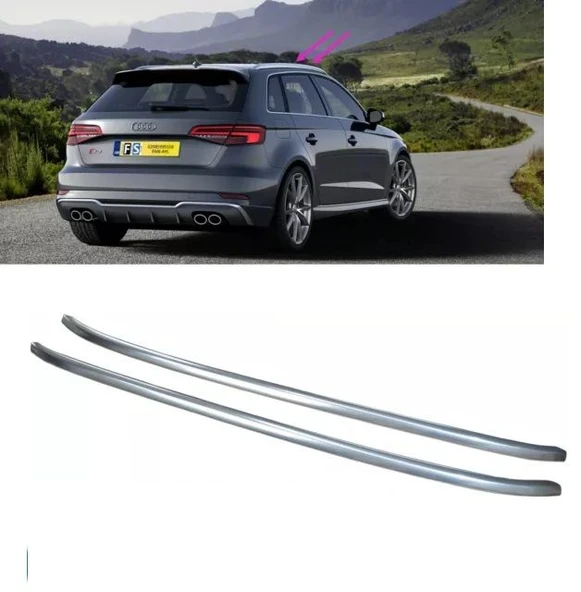 AUTOGP Audi a3 tavan çıtası mat krom tavan kenar rayı 2013+ 8v