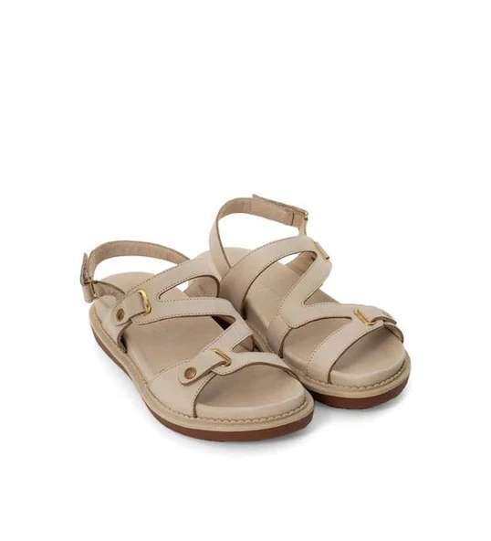 VENÜS 202090Y ORTOPEDİK KALIN TABAN DERİ KADIN SANDALET - 7