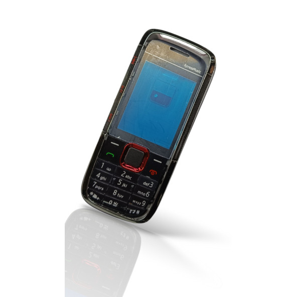 Nokia 5130 Kapak Nokia 5130 uyumlu Siyah Bordo ön Kapak Arka Kapak ve Tuş Takımı