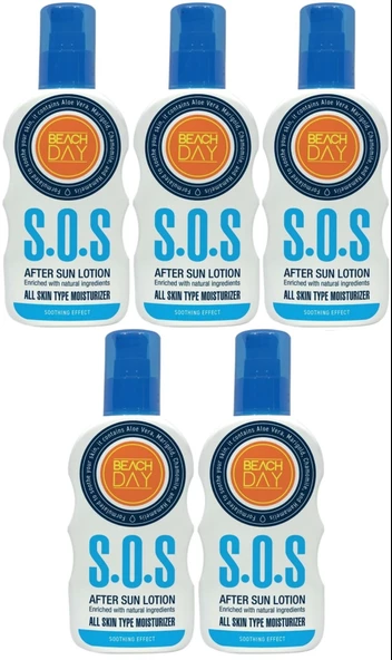 Beach Day S.O.S After Sun Lotıon Güneş Sonrası Losyon 150ML Sprey (5 Li Set)