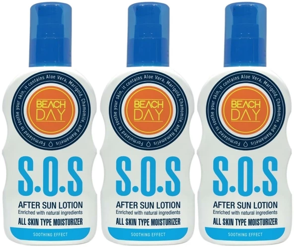 Beach Day S.O.S After Sun Lotıon Güneş Sonrası Losyon 150ML Sprey (3 Lü Set)