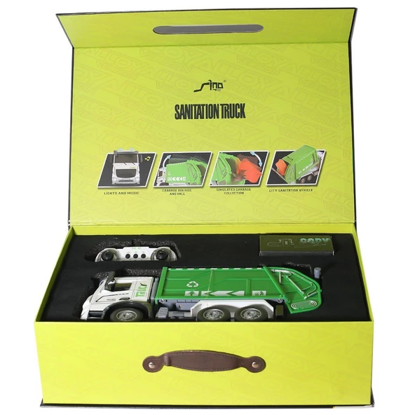 HJ8003-1  Metal Kumandalı Çöp Arabası -Gepettoys - 3