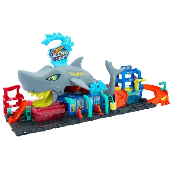 HTN82 Hot Wheels Muhteşem Köpek Balığı Araba Yıkama Oyun Seti - 2
