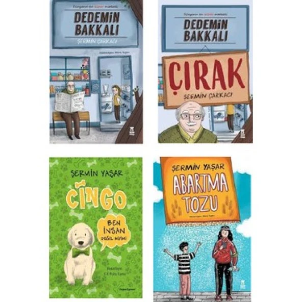 Şermin Yaşar 4 Kitap Set (Dedemin Bakkalı,Dedemin Bakkalı Çırak,Abartma Tozu,Cingo)
