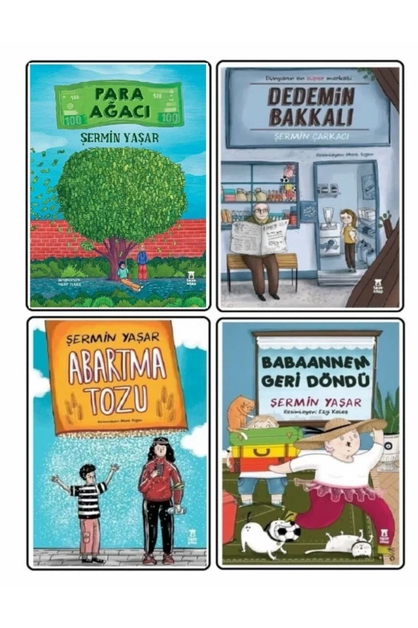 Şermin Yaşar 4 Kitap Set (Dedemin Bakkalı,Abartma Tozu,Babannem Geri Döndü, Para Ağacı)