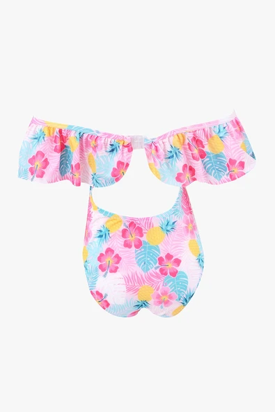 Renkli Pineapple Flower Kız Çocuk Mayo - 2