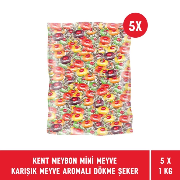 Kent Meybon Mini Karışık Meyve Aromalı Dökme Bayram Şekeri 1 kg - 5 Adet