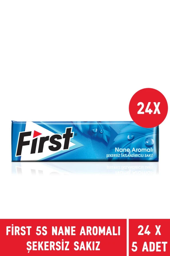 First 5S Keskin Nane Aromalı Şekersiz Sakız - 24 Adet - 2
