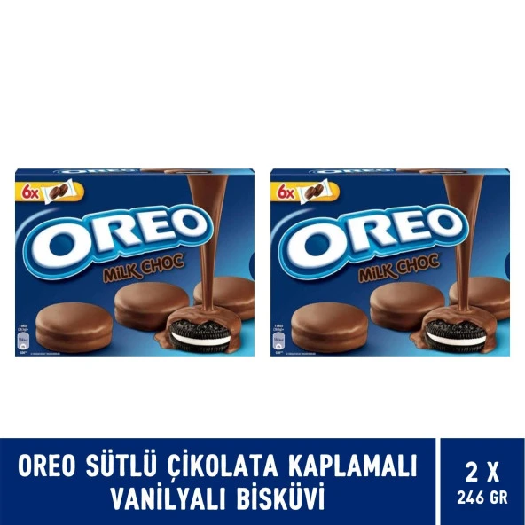 Oreo Sütlü Çikolata Kaplamalı Vanilyalı Bisküvi 246 gr - 2 Adet - 3