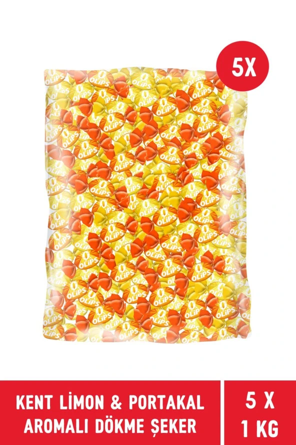 Kent Olips Limon & Portakal Aromalı Dökme Bayram Şekeri 1 kg - 5 Adet - Resim 2