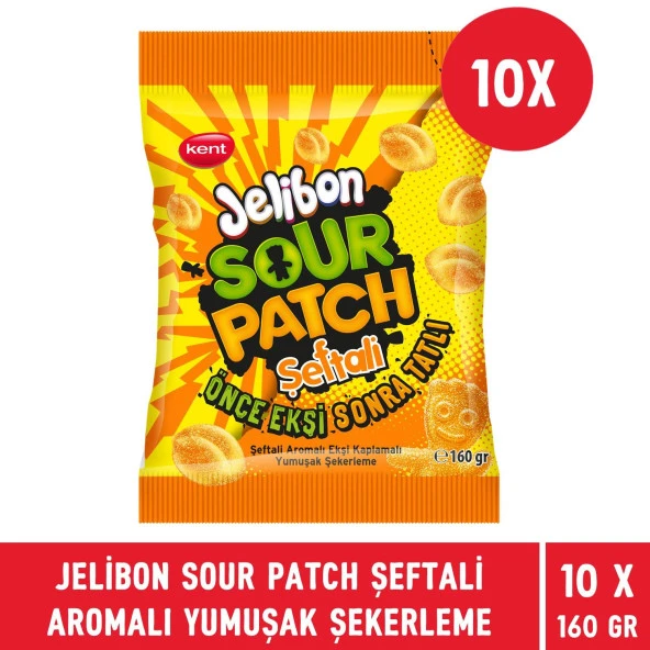 Jelibon Sour Patch Şeftali Aromalı Yumuşak Şekerleme 160 gr - 10 Adet - 3