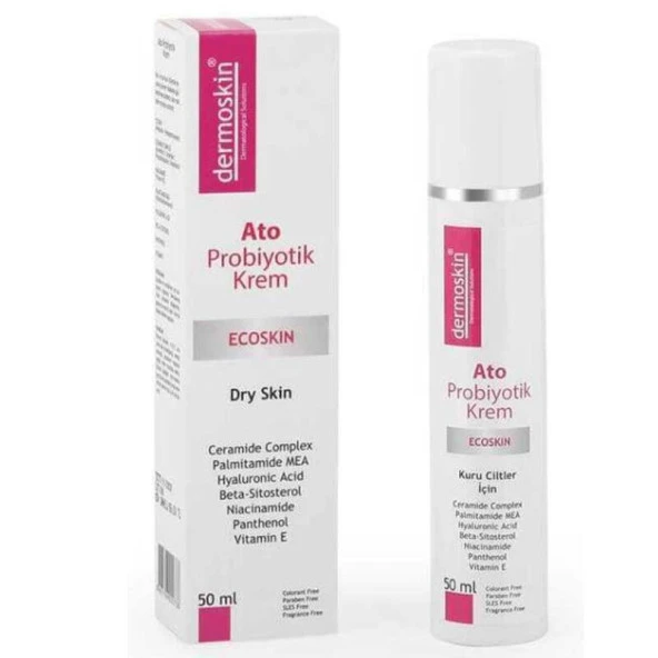 Dermoskin Ato Probiyotik Kuru Ciltler İçin Nemlendirici Krem 50 ml - Diş Beyazlatıcı Köpük Hediye