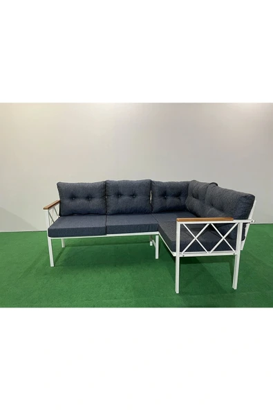 adımshops Köşe Koltuk Takımı , 2 2 Balkon-bahçe-kafe,çay Seti,koltuk Takımı,mutfak Köşesi Beyaz Profil ürün görseli