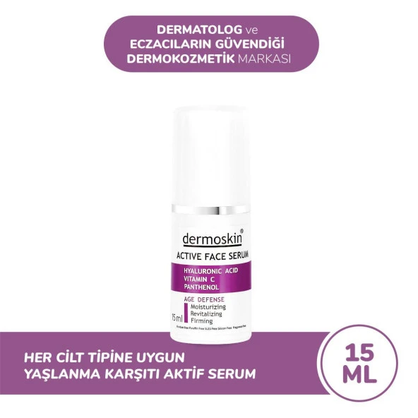 Dermoskin Active Serum 15 ML Nemlendirici Serum - Diş Beyazlatıcı Köpük Hediye