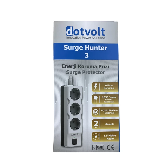 DOTVOLT 3LÜ AKIM KORUMA PRİZİ 1,5 MT. KABLOLU