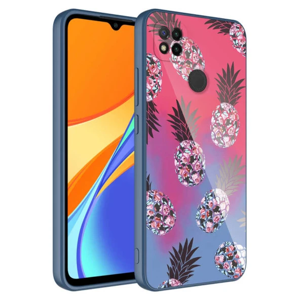 Xiaomi Redmi 9C Kılıf Kamera Korumalı Bulut Desenli Renkli Sert Parlak Silikon Kapak (Epoksi)