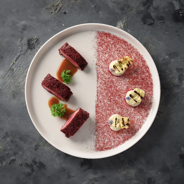 GÜRAL PORSELEN Bilbao 6 Parça 27 Cm Servis Tabağı -Krem - Resim 2