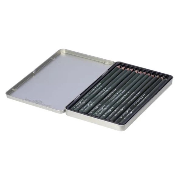 Bruno Visconti Sketch & Art Dereceli Kalem Seti 12'li Metal Kutu Drawing Set (B-14B)