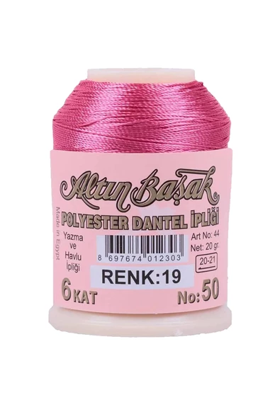 3 Adet Altınbaşak Oya ve Dantel İpi 20 gr - Royaleks - No: 019 - 3
