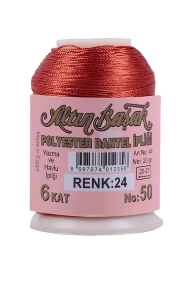 3 Adet Altınbaşak Oya ve Dantel İpi 20 gr - Royaleks - No: 024 - 3