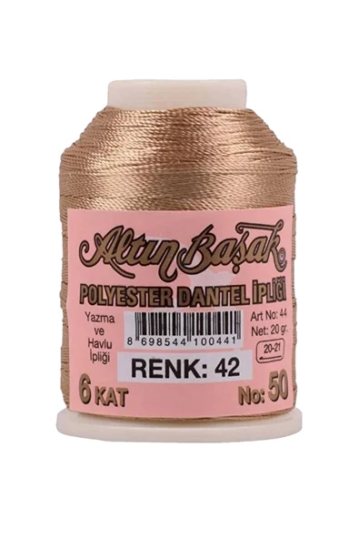 3 Adet Altınbaşak Oya ve Dantel İpi 20 gr - Royaleks - No: 042 - 3