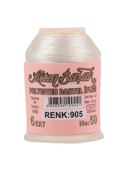 3 Adet Altınbaşak Oya ve Dantel İpi 20 gr - Royaleks - No: 905 - 3