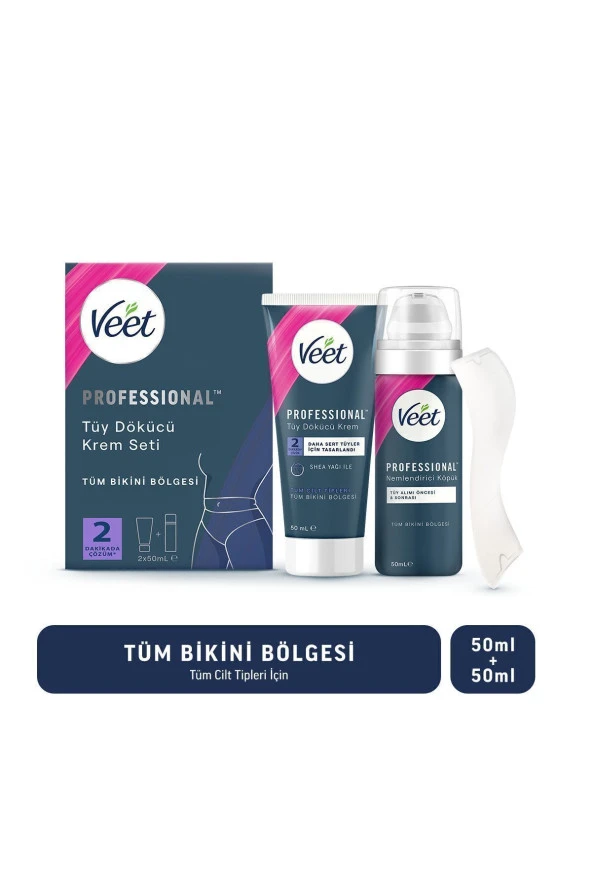 Professional Bikini Bölgesi Tüy Dökücü Krem Seti 50Ml+50ml