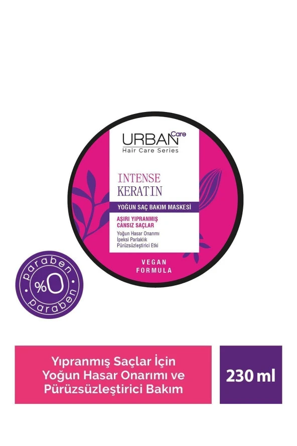 Intense Keratin Aşırı Yıpranmış Saçlara Özel Yoğun Saç Bakım Maskesi 230 Ml-vegan