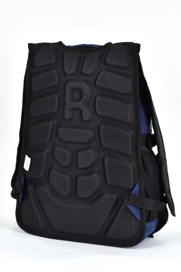 Elatae Unisex Ortopedik Çok Gözlü Günlük Seyahat Okul Sırt Çantası Lacivert 2238 - Resim 6