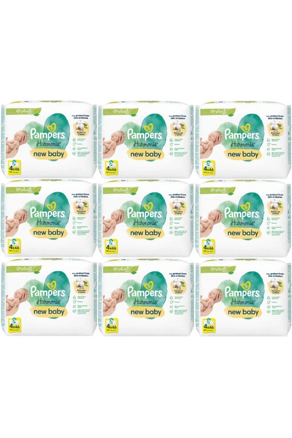 Pampers Harmonie Islak Havlu Mendil Aqua Pure Yeni Doğan-New Baby (36 Lı Set) (1656 Yaprak)