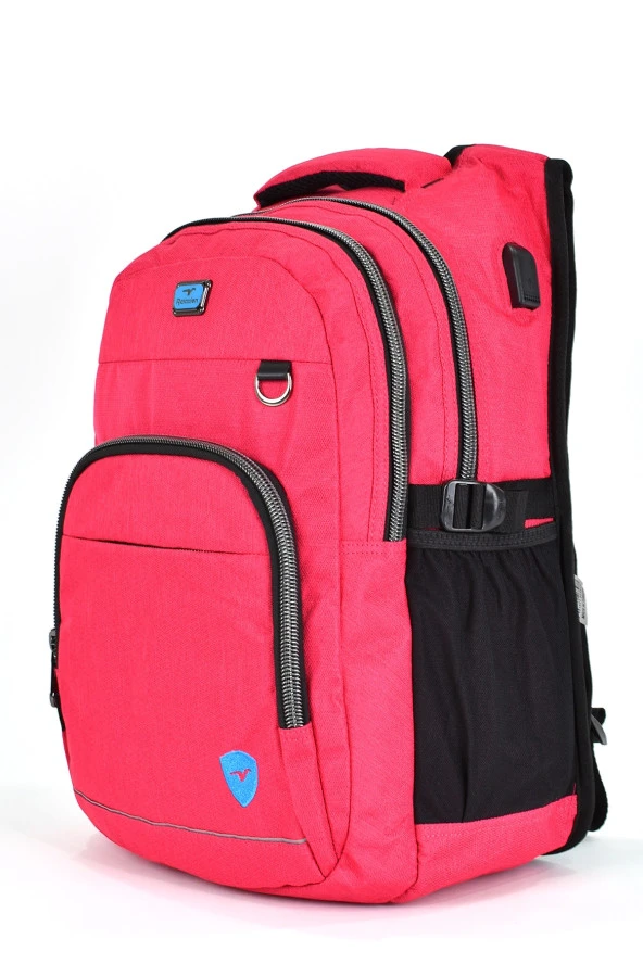 Elatae Unisex Ortopedik Çok Gözlü Günlük Seyahat Okul Sırt Çantası Pembe 2238 - Resim 4