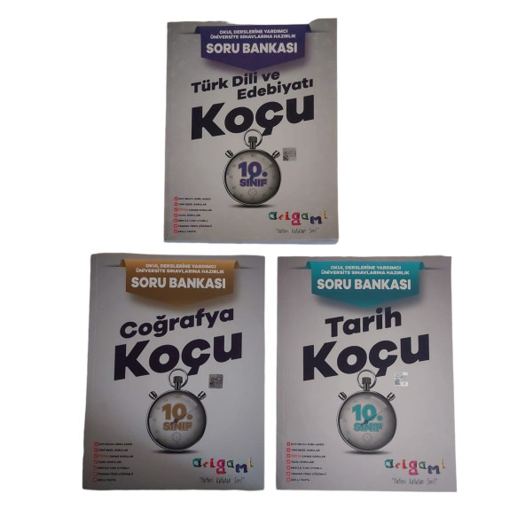 ORİGAMİ SORU BANKASI 10. SINIF 3LÜ SET