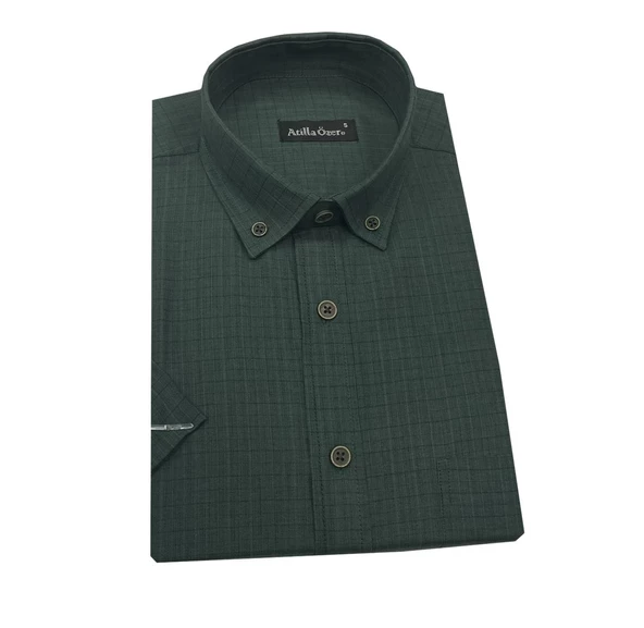 Atilla Özer Kısa Kol Klasik Erkek Gömlek-6790 - 2