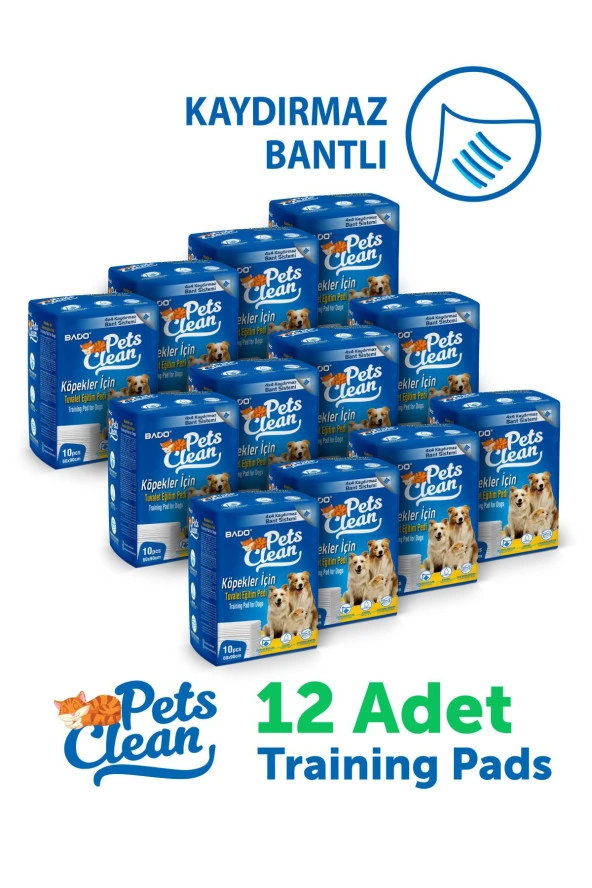 Pets Clean Eğitim(Çiş) Pedi 10lu 60*90Cm*12'li Paket