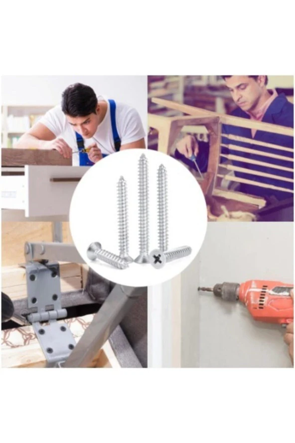 Ahşap, Sunta Ve Ağaç Vidası 3,5x35 Mm 100 Adet - 2