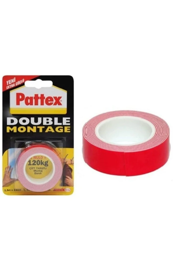 Extra Güçlü Double Montaj Bandı 1,5mt X 19mm