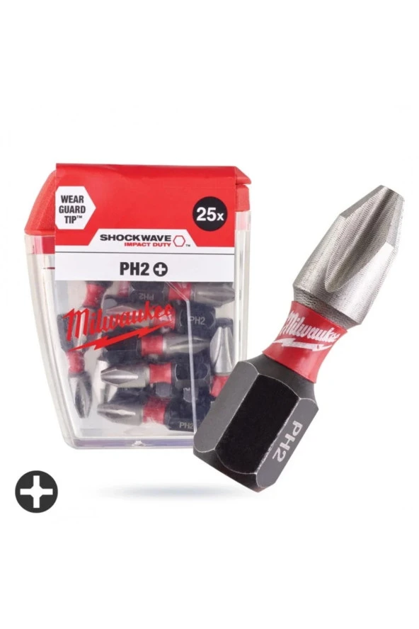 Bits Uç Ph2 25mm 25lı Pkt Shockwave