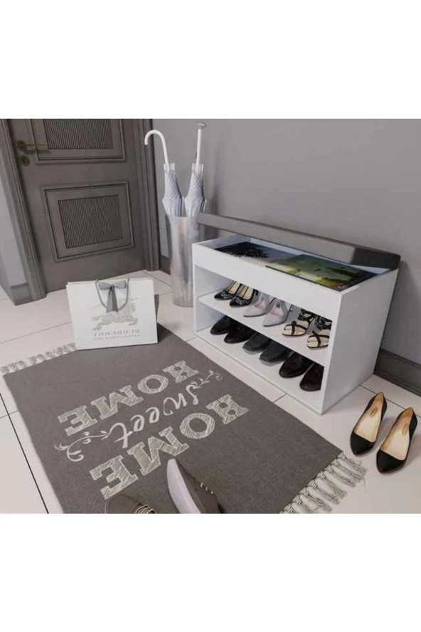 MERLİN MOBİLYA Side 2 Katlı Puf Oturaklı Ayakkabılık