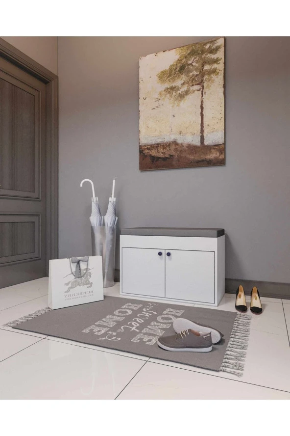 MERLİN MOBİLYA Side 2 Katlı Puf Oturaklı Ayakkabılık - 3