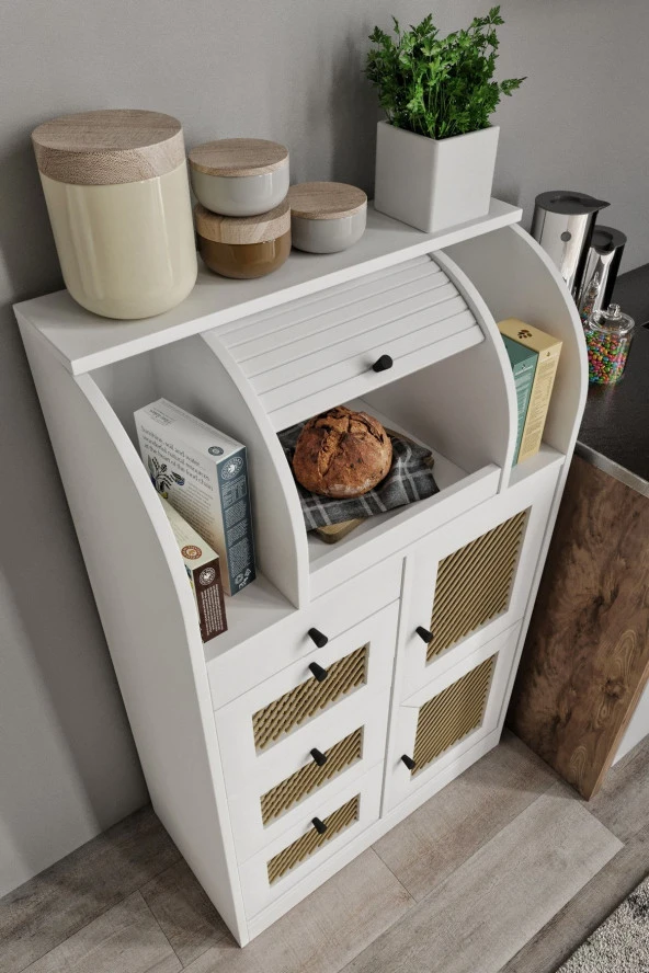 MERLİN MOBİLYA Astana 9 Bölmeli Kuru Bakliyat Saklama Kileri+ekmeklik - 4